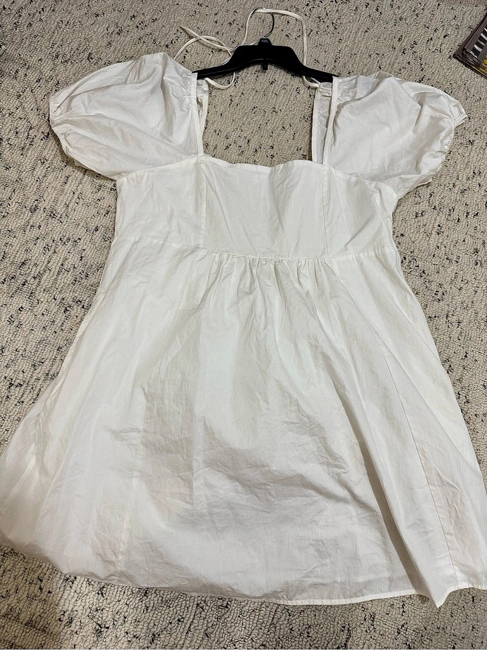Draper James Mini Puff Sleeve Dress in White Size XXL